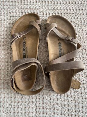 Birkenstock Brown Suede Strappy Sandals